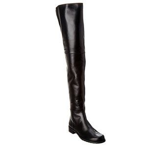 Stuart Weitzman Hilo Leather Over-The-Knee Boot